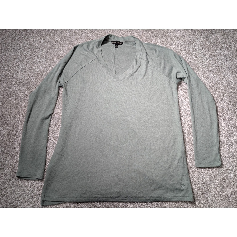 Banana Republic Ladies' Green V-Neck Long Sleeve Top Small